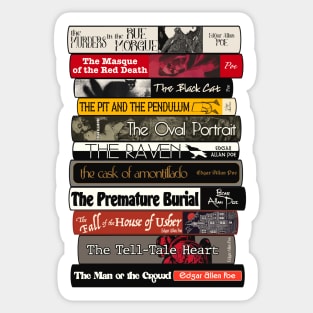 Edgar Allan Poe Books Stack Sticker